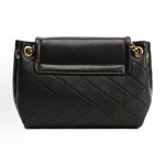 SAINT LAURENT YSL nolita Gold Logo diamond-patterned chain crossbody bag, single shoulder bag, mini for women, black